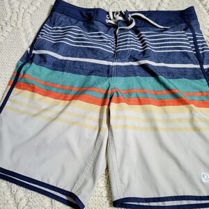 Colorful Striped Men's Board Shorts